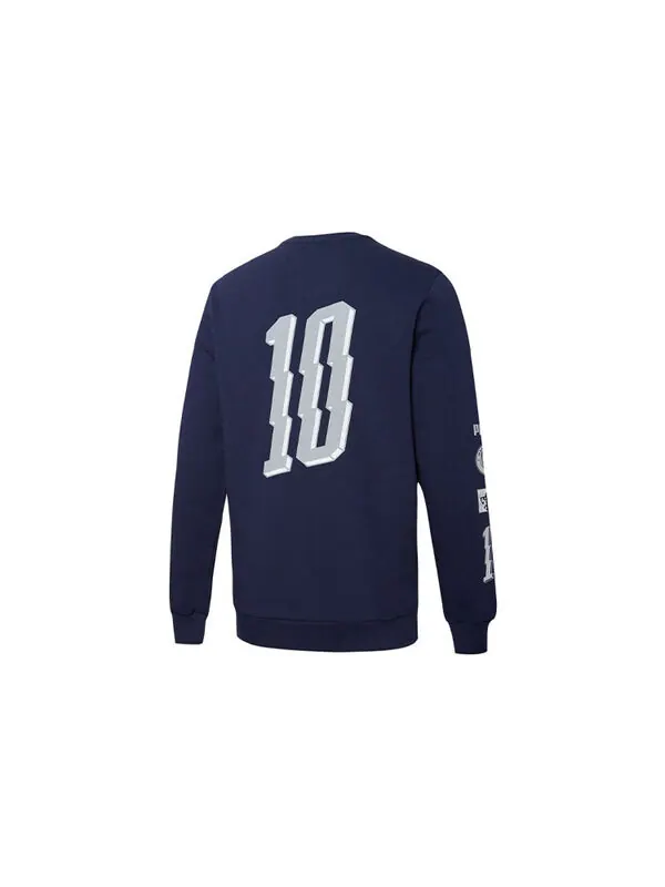 Свитер manchester city 20/21 sweatshirt 'navy' Puma — изображение 2 из 2, темно-синий/белый/серый