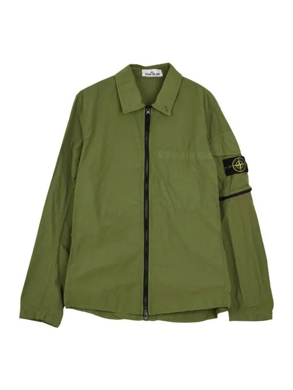 Куртка naslan light jacket 'olive' Stone Island — изображение 1 из 4, оливковый зеленый