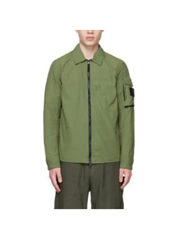 Куртка naslan light jacket 'olive' Stone Island — изображение 3 из 4, оливковый зеленый