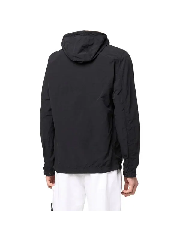 Куртка naslan light hooded overshirt 'black' Stone Island — изображение 2 из 3, черный