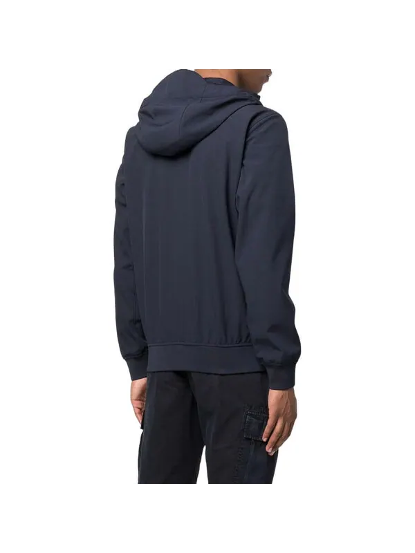 Куртка soft shell-r hooded jacket 'navy' Stone Island — изображение 2 из 3, темно-синий