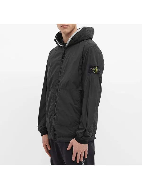 Куртка snylon-tc hooded jacket 'black' Stone Island — изображение 3 из 3, черный