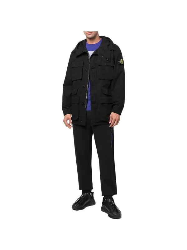 Куртка garment dyed field jacket 'black' Stone Island — изображение 2 из 4, черный