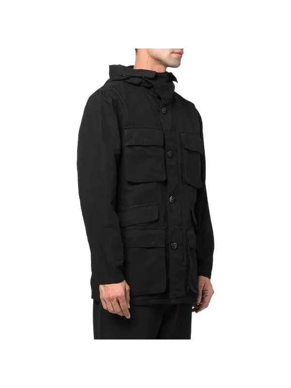Куртка garment dyed field jacket 'black' Stone Island — изображение 3 из 4, черный