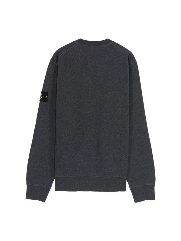 Толстовка classic fleece crewneck sweatshirt 'dark grey' Stone Island — изображение 2 из 2, серый
