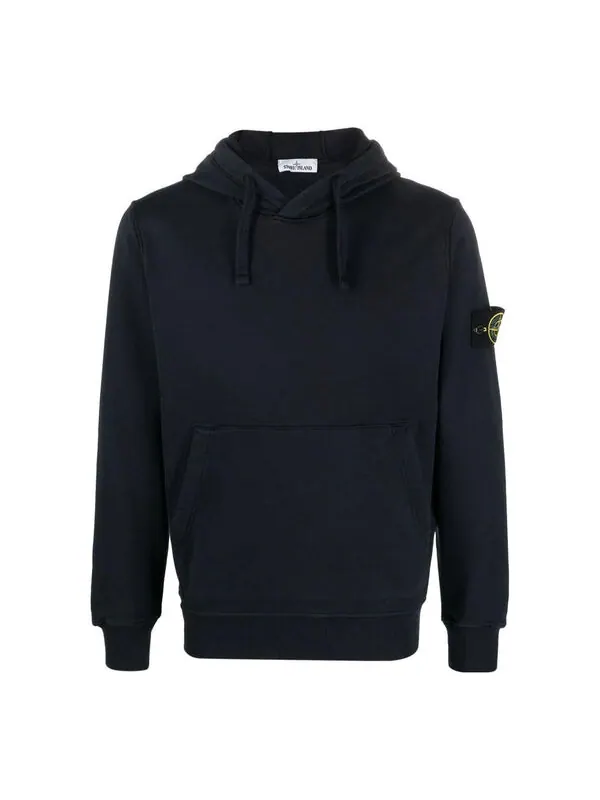Толстовка hoodie 'navy' Stone Island — изображение 1 из 3, темно-синий