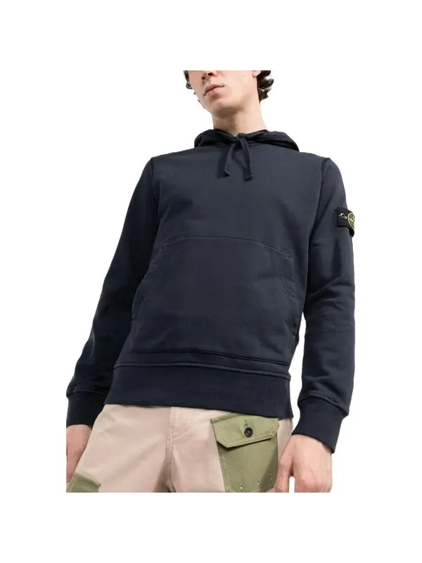 Толстовка hoodie 'navy' Stone Island — изображение 3 из 3, темно-синий