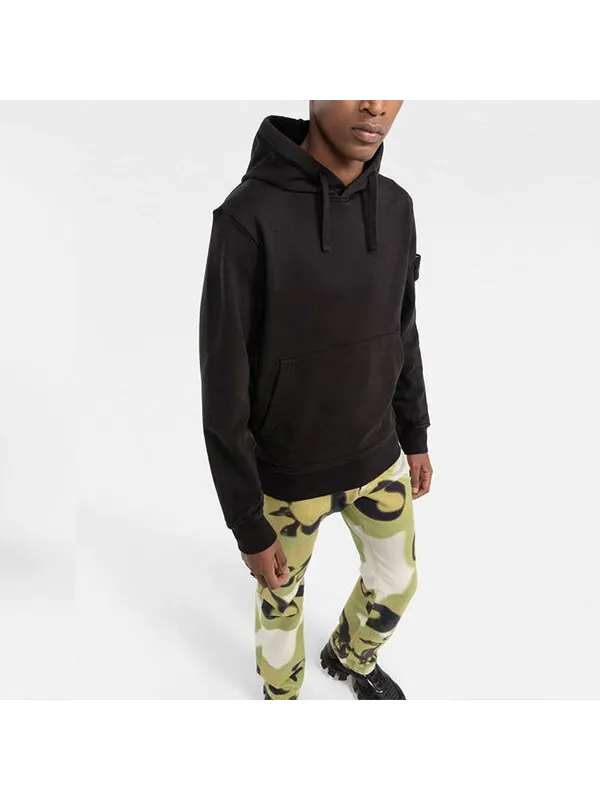 Толстовка hoodie 'black' Stone Island — изображение 3 из 3, черный