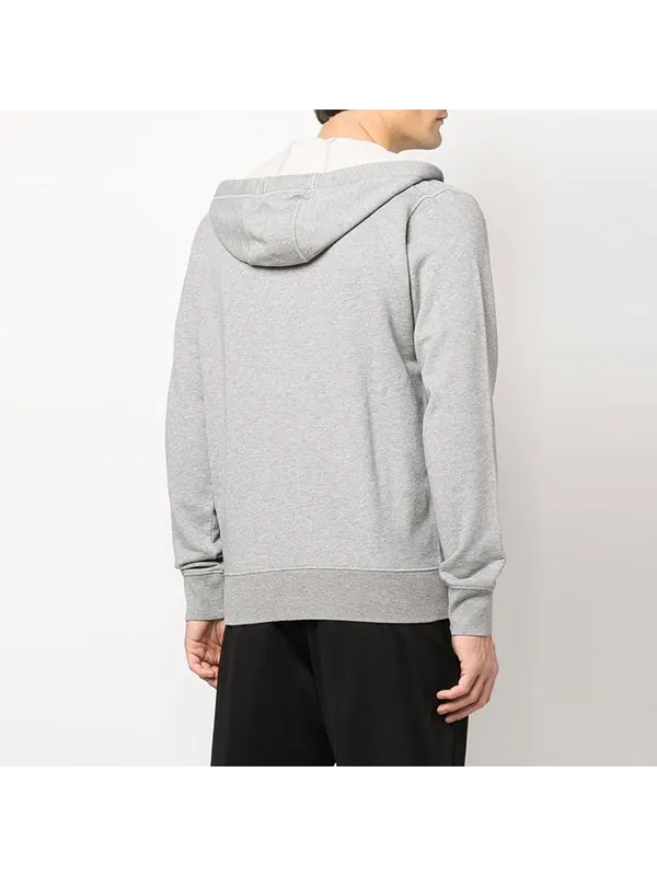Куртка hooded track jacket 'melange grey' Stone Island — изображение 2 из 3, серый