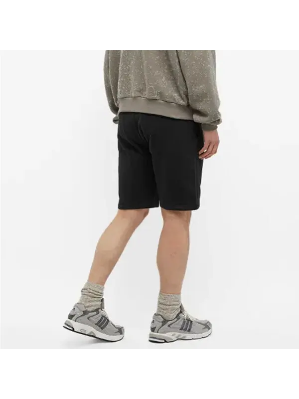 Шорты garment dyed sweat shorts 'black' Stone Island — изображение 2 из 3, черный