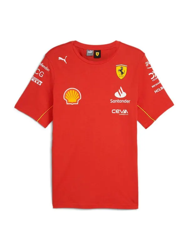Футболка scuderia ferrari team t-shirt 'red' Puma — изображение 1 из 2, красный/желтый