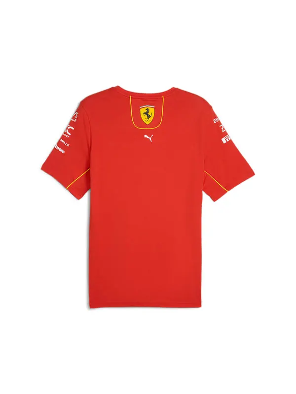 Футболка scuderia ferrari team t-shirt 'red' Puma — изображение 2 из 2, красный/желтый