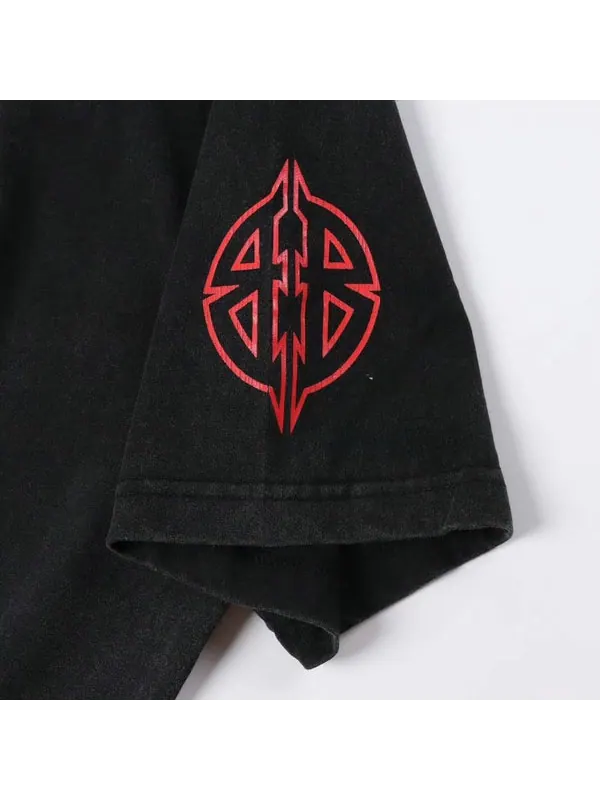 Футболка metal bb stencil t-shirt 'black red' Balenciaga — изображение 4 из 4, черный/красный