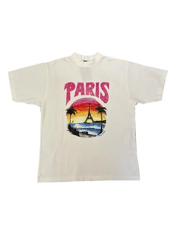 Футболка paris tropical t-shirt 'white' Balenciaga — изображение 1 из 4