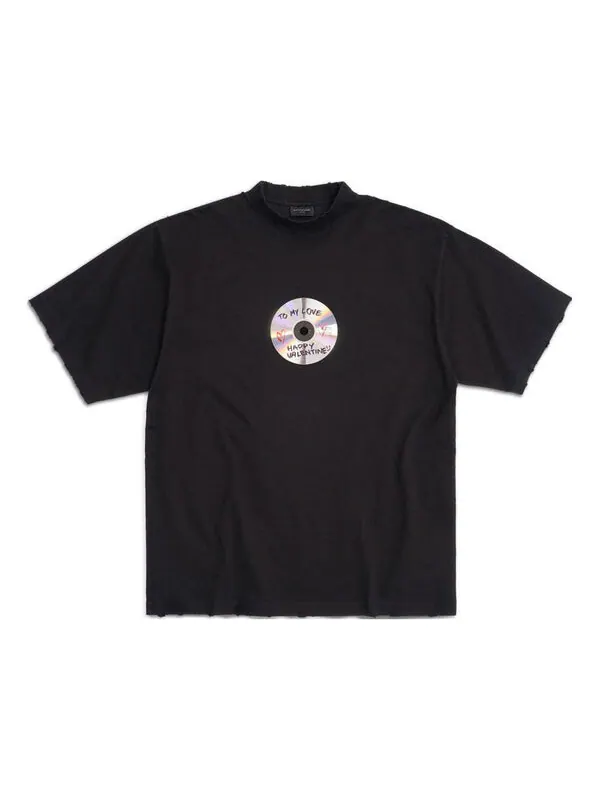 Футболка to my love t-shirt 'black' Balenciaga — изображение 1 из 4, черный