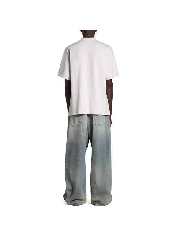 Футболка lo_ve t-shirt 'off white' Balenciaga — изображение 4 из 4, белый/черный