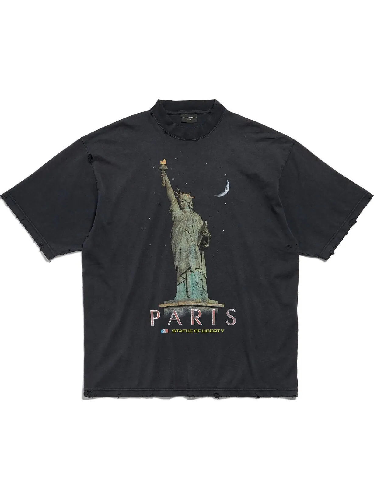 Футболка Balenciaga Paris Liberty Medium Fit — изображение 1 из 8, черный