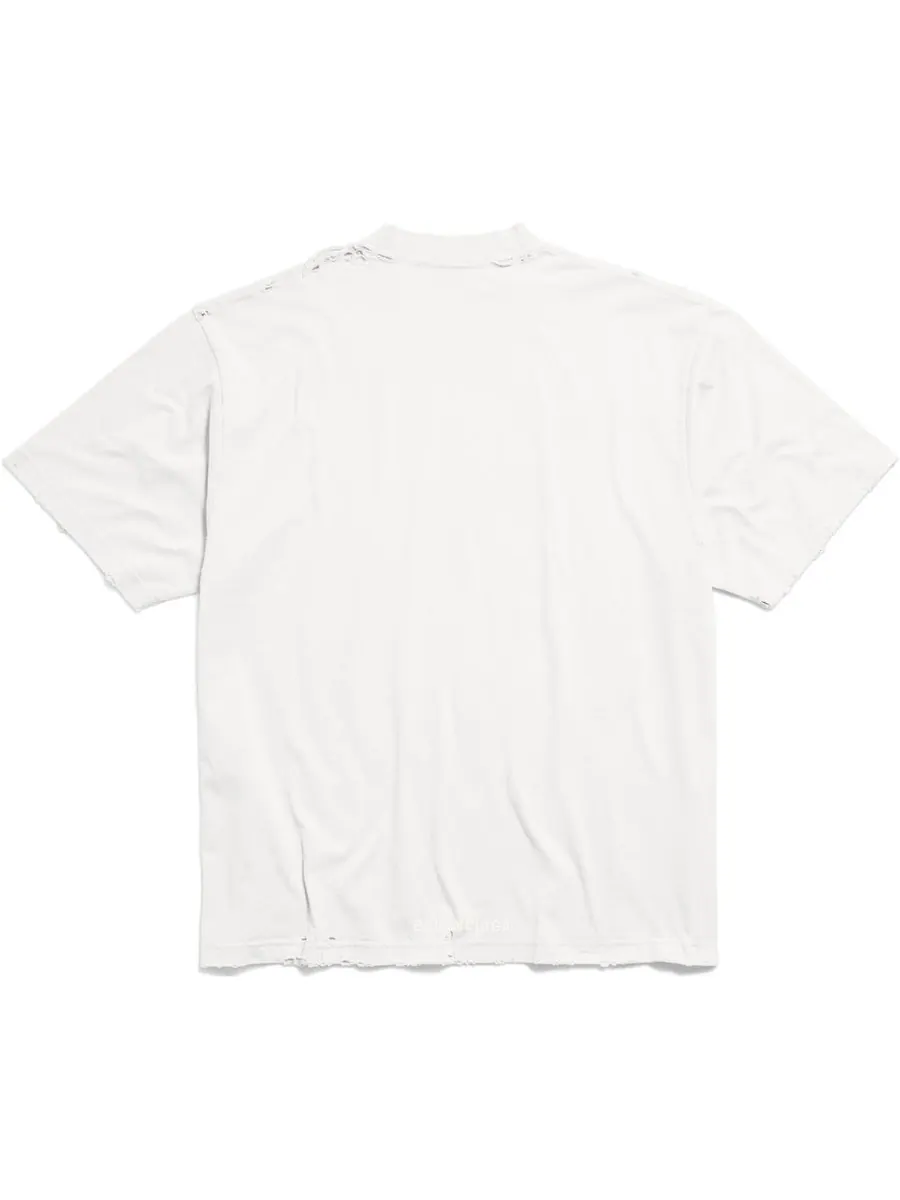 Футболка Balenciaga Paris Liberty T-Shirt 'Off White' — изображение 2 из 2, бежевый