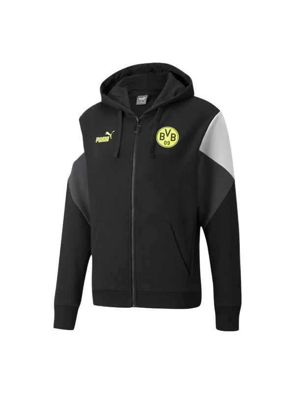 Куртка bvb ftbl culture fz jacket 'black' Puma — изображение 1 из 2, черный