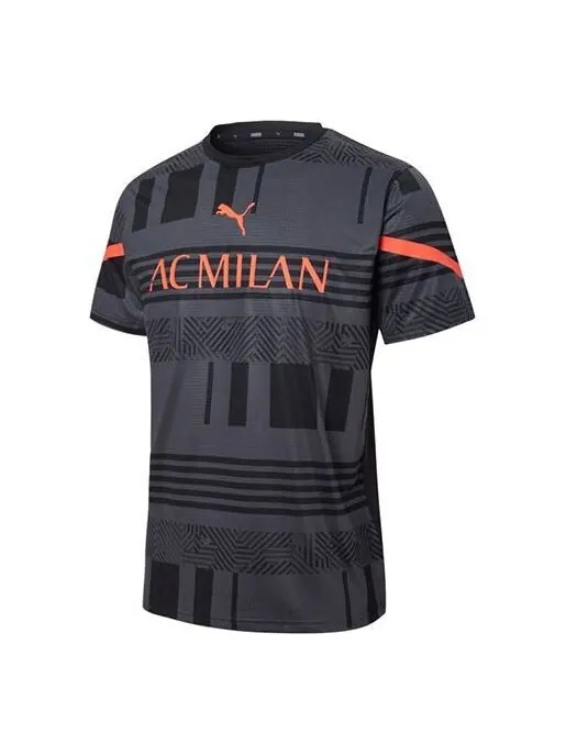Спортивная футболка ac milan 21/22 prematch jersey 'black' Puma — изображение 1 из 3, черный/красный