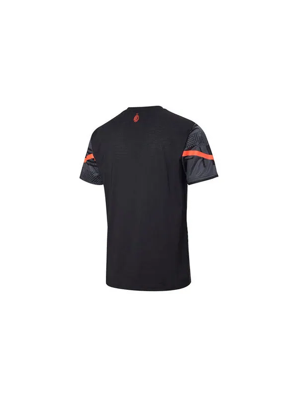Спортивная футболка ac milan 21/22 prematch jersey 'black' Puma — изображение 2 из 3, черный/красный