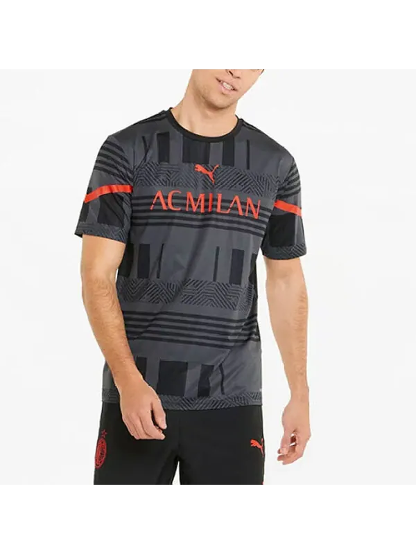 Спортивная футболка ac milan 21/22 prematch jersey 'black' Puma — изображение 3 из 3, черный/красный