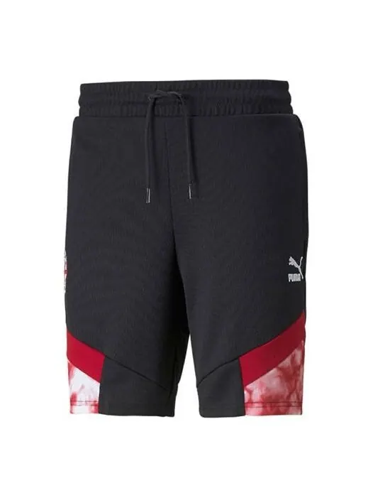 Шорты acm iconic mcs mesh shorts logo 'red' Puma — изображение 1 из 4, красный/черный