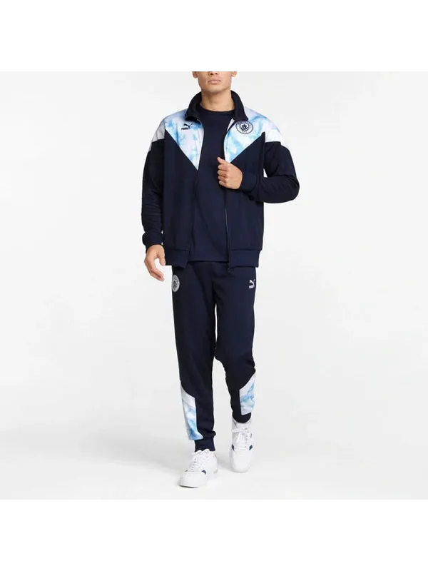 Куртка mcfc iconic mcs mesh track jacket 'blue' Puma — изображение 3 из 4, синий