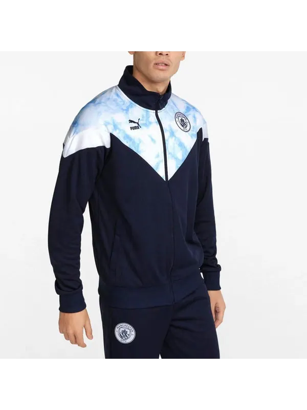 Куртка mcfc iconic mcs mesh track jacket 'blue' Puma — изображение 4 из 4, синий