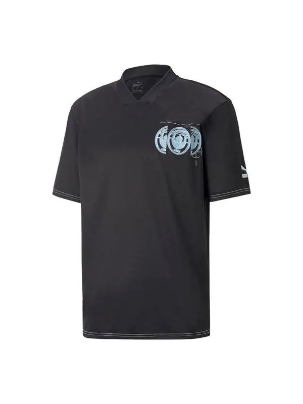Спортивная футболка manchester city printed jersey 'black' Puma — изображение 1 из 2, черный