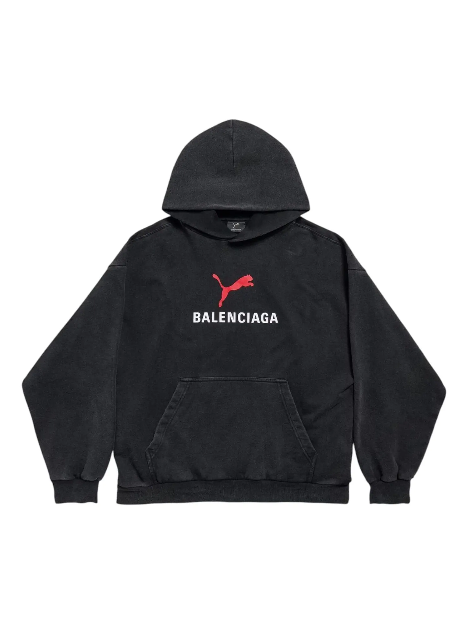 Худи Balenciaga x Puma Hoodie Medium Fit 'Black Faded' — изображение 1 из 2, черный