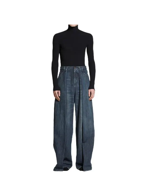 Брюки double side pants 'dark blue' Balenciaga — изображение 3 из 4, синий