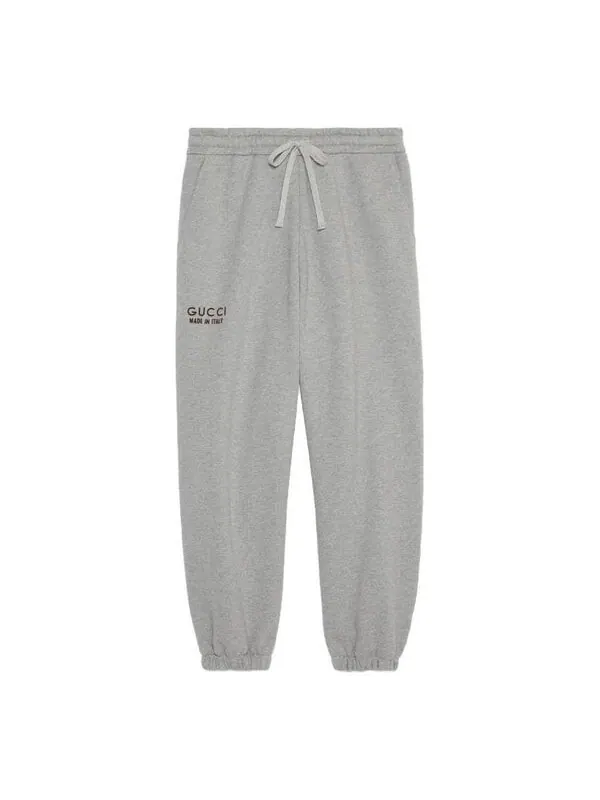 Брюки Gucci cotton sweattrouser with print 'grey' — изображение 1 из 4, серый