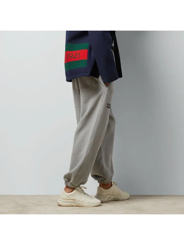 Брюки Gucci cotton sweattrouser with print 'grey' — изображение 4 из 4, серый