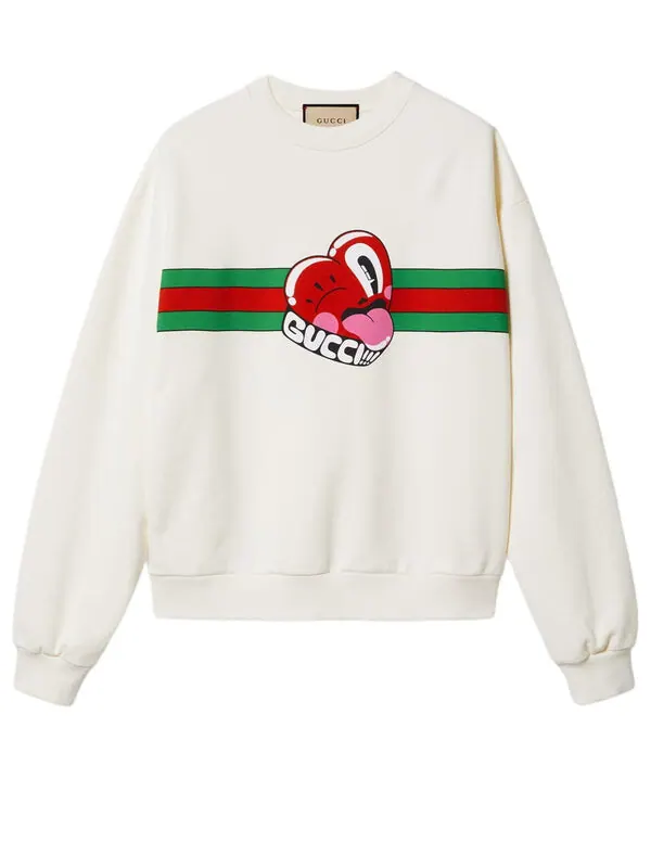 Свитшот Gucci cotton jersey sweatshirt with print 'off white'