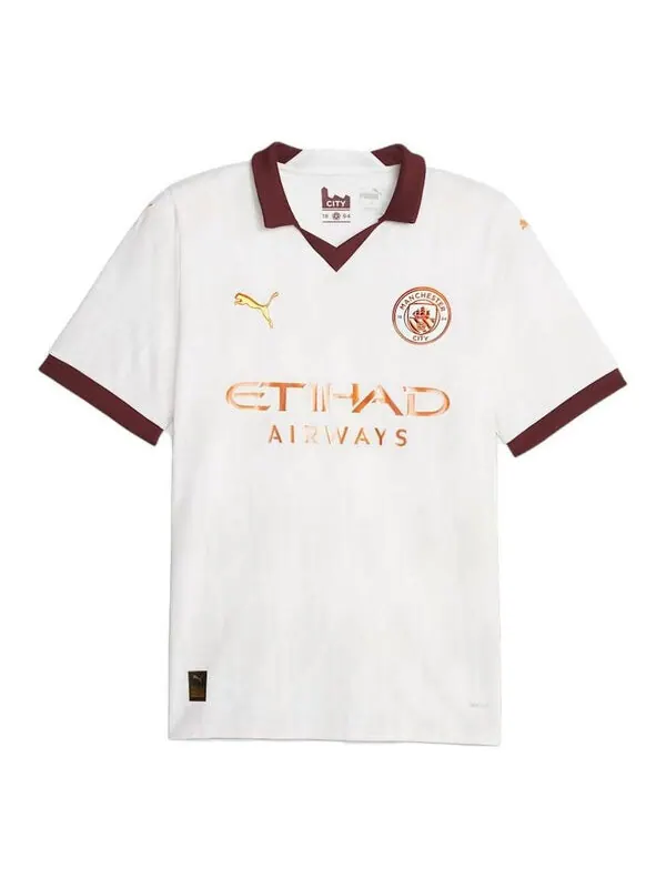 Спортивная футболка 2023-24 manchester city men's stadium away jersey 'white' Puma — изображение 1 из 1, белый