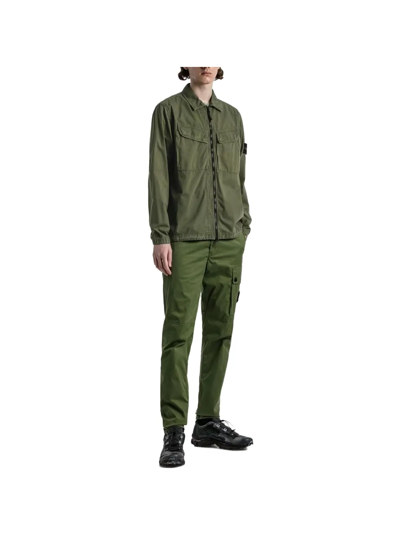 Куртка мужская зеленая Stone Island — изображение 3 из 5, зеленый