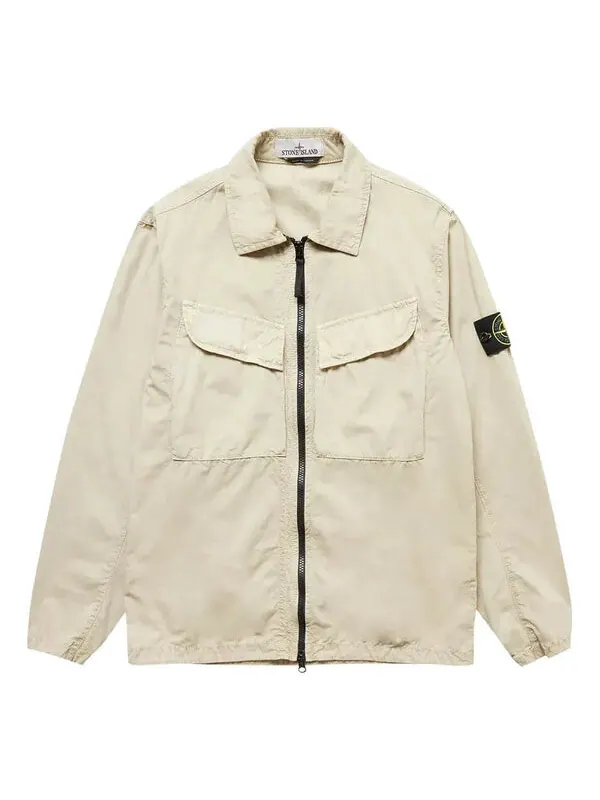 Куртка brushed canvas zip Stone Island — изображение 1 из 3, бежевый