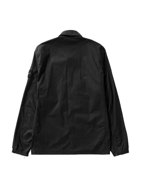 Куртка compass patch zip up shirt 'black' Stone Island — изображение 2 из 2, черный