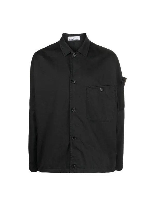 Куртка overshirt 'black' Stone Island — изображение 1 из 4, черный