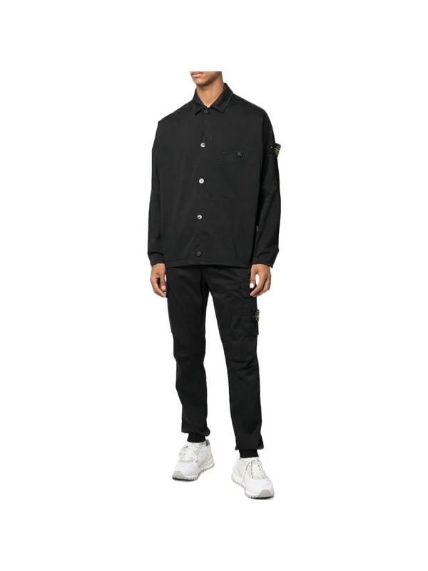 Куртка overshirt 'black' Stone Island — изображение 2 из 4, черный