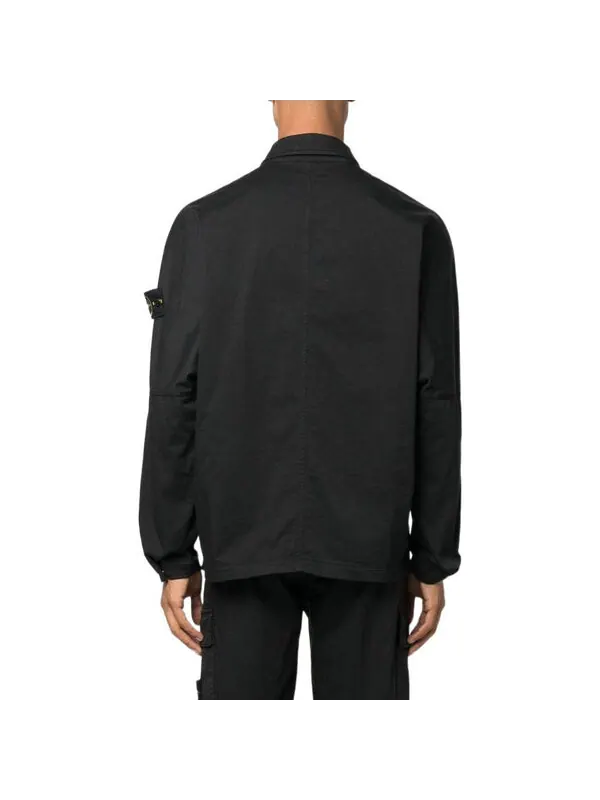 Куртка overshirt 'black' Stone Island — изображение 4 из 4, черный