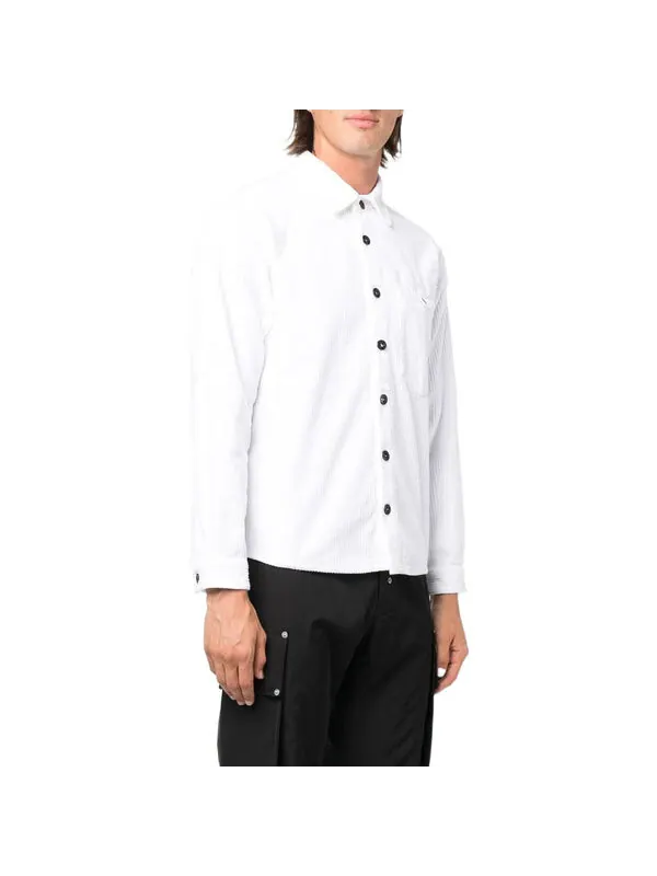 Рубашка cord overshirt 'white' Stone Island — изображение 3 из 3, белый