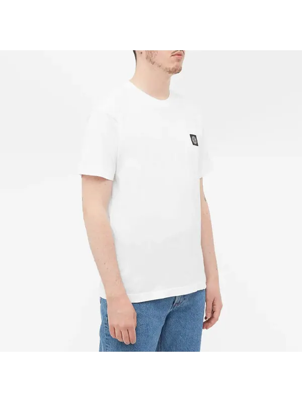 Футболка patch t-shirt 'white' Stone Island — изображение 3 из 3, белый