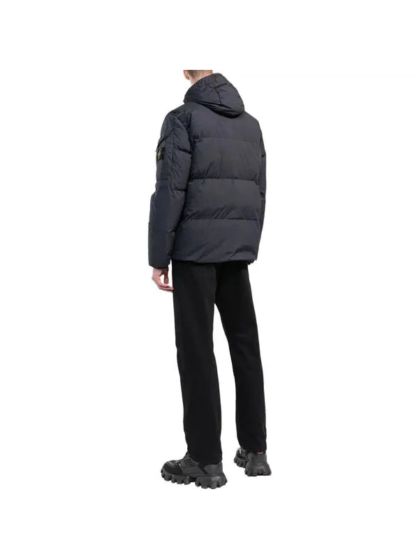 Куртка crinkle reps down jacket 'navy' Stone Island — изображение 2 из 3, темно-синий