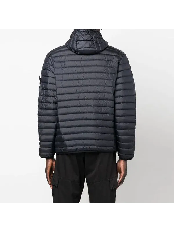 Куртка lightweight hooded down jacket 'black' Stone Island — изображение 4 из 4, черный