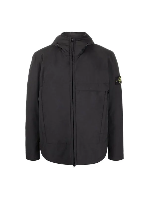 Куртка soft-shell primaloft hooded jacket 'black' Stone Island — изображение 1 из 2, черный