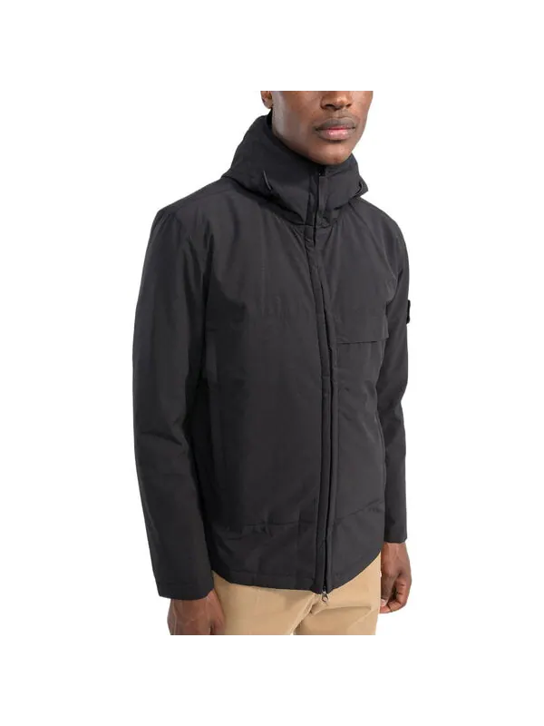 Куртка soft-shell primaloft hooded jacket 'black' Stone Island — изображение 2 из 2, черный