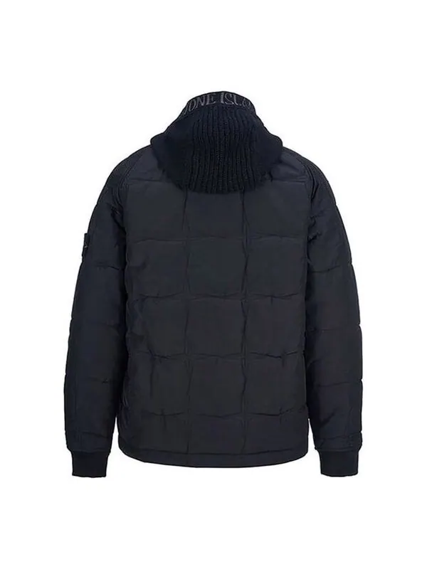 Куртка hoody zip-up jacket 'black' Stone Island — изображение 2 из 3, черный