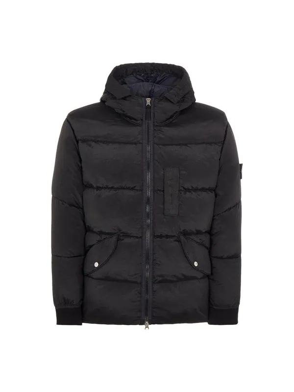 Куртка nylon metal hooded down jacket 'black' Stone Island — изображение 1 из 3, черный